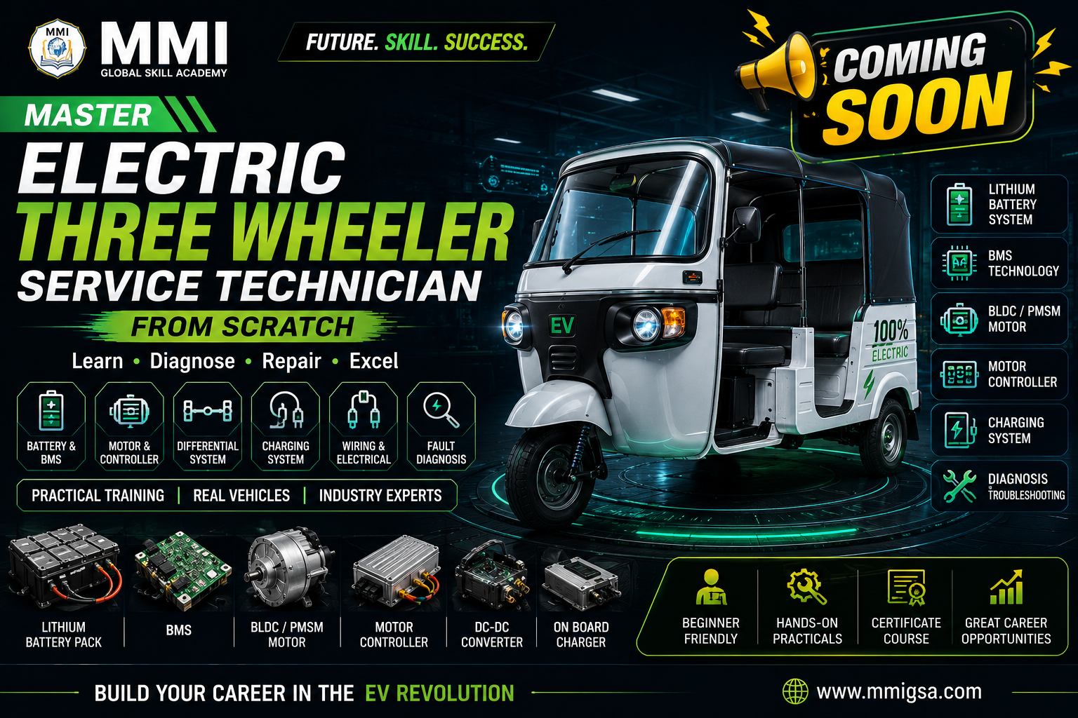 Master Electric Three Wheeler Service Technician From Scratch